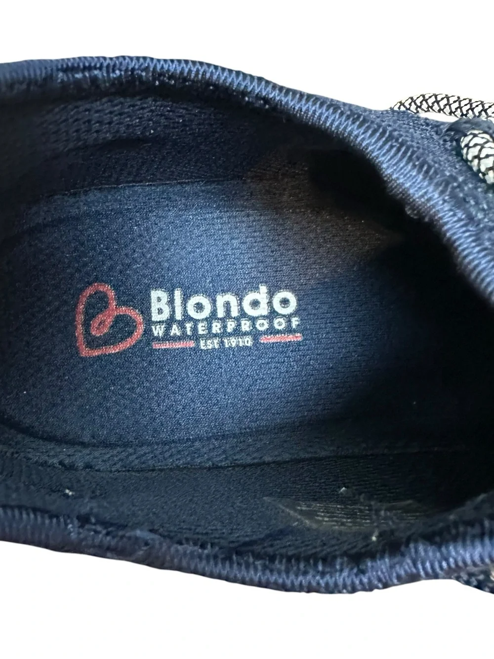 Blondo Kamie Navy Knit Sneakers Water Resistant B3403 Size 8.5